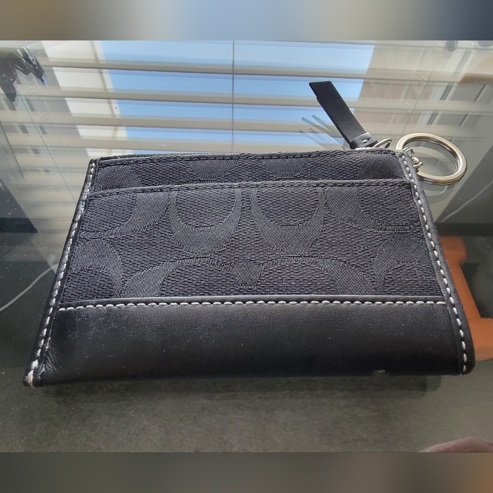 Coach mini wallet, coin pouch, card holder keychain